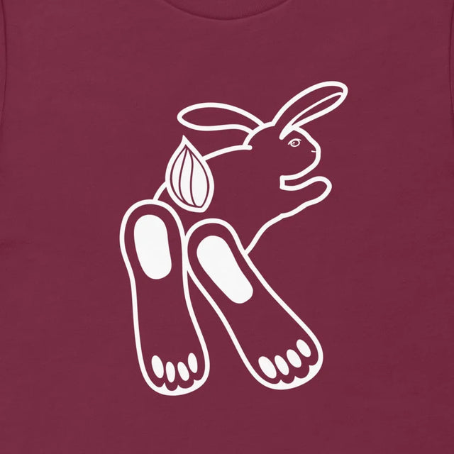 Close-up of the Chill Bunny line art, showing the smooth white outline of the relaxed rabbit with large ears and expressive feet.