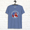 Vintage navy tee featuring a rose made of American flag colors with red, white, and blue petals and star details, shown on a hanger.